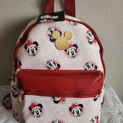 Disney Bioworld Santa Mickey Mouse Mini Backpack - NWT