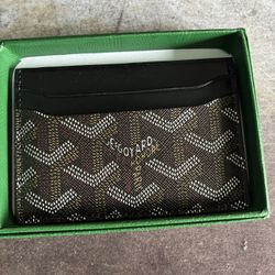 Goyard card holder black