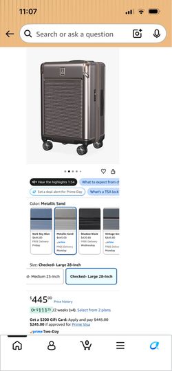 Travelpro Platinum Elite Checked Luggage 12lbs