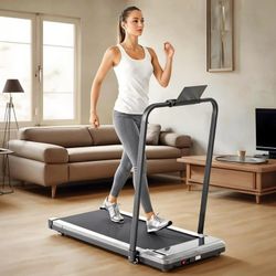 Treadmill with LED Display - Adjustable Speed, 1.75HP Motor, 198 lbs Capacity for Home Use