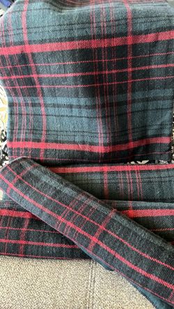 4 Christmas Hearth & Hand With Magnolia Plaid Linen/Cotton Placemats 14X19”