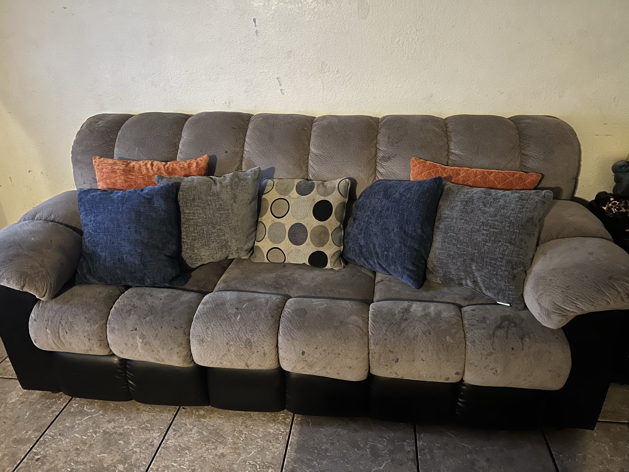 Couch Including Pillows 