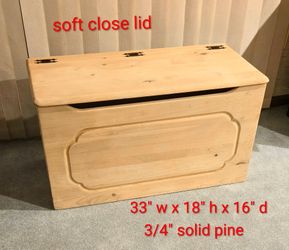 Solid Pine Trunk - unfinished 3/4" thick, 33"w x 18"h x 16"d - Holmdel NJ