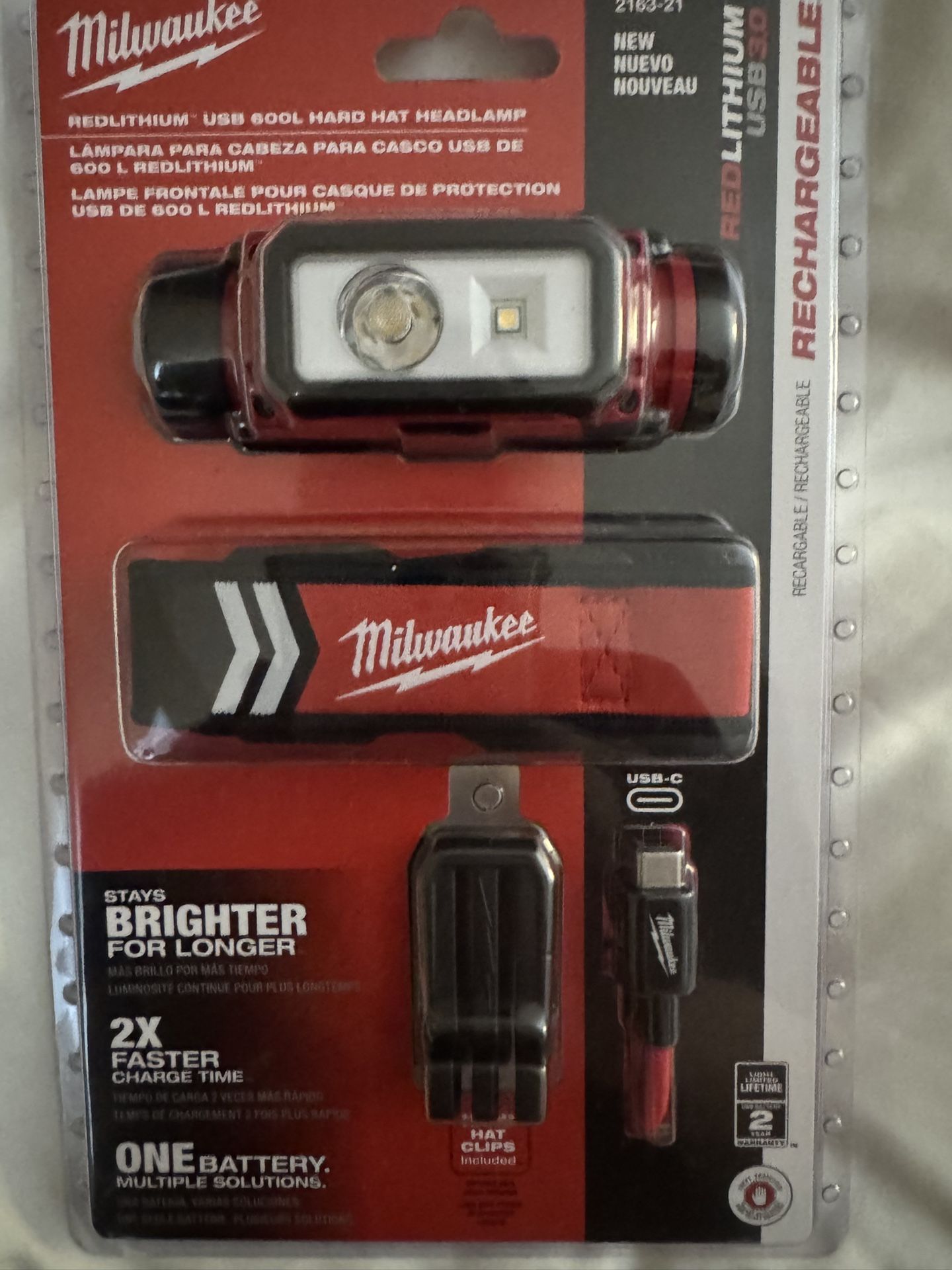 Milwaukee redfuel rechargeable headlamp 600 lumens