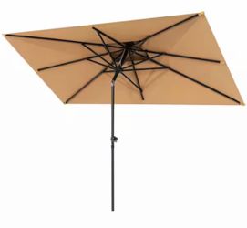 10 ft. x 6.5 ft. Double Top Outdoor Market Umbrella