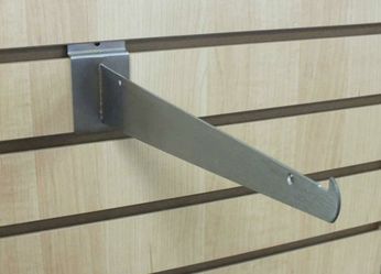 12'' Slatwall Shelf Bracket- Satin Chrome