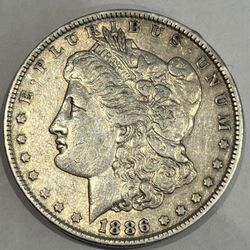 1886 Morgan 90% Silver Dollar 