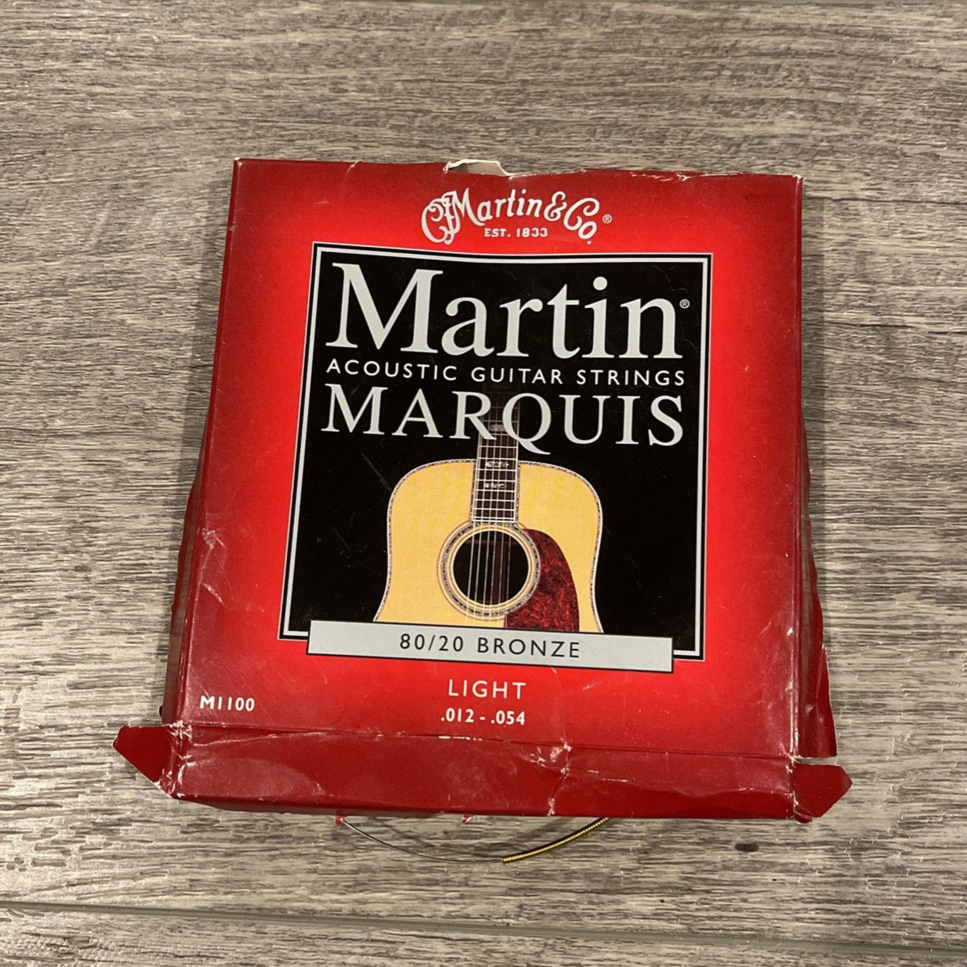 Martin Acoustic Guitar Strings Marquis- 80/20 Bronze- Light