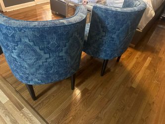Two Blue Decorative Chair