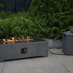 🔥Faux Concrete Fire Table/Tank Hideaway-New In Box!