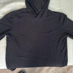 black thin hoodie large