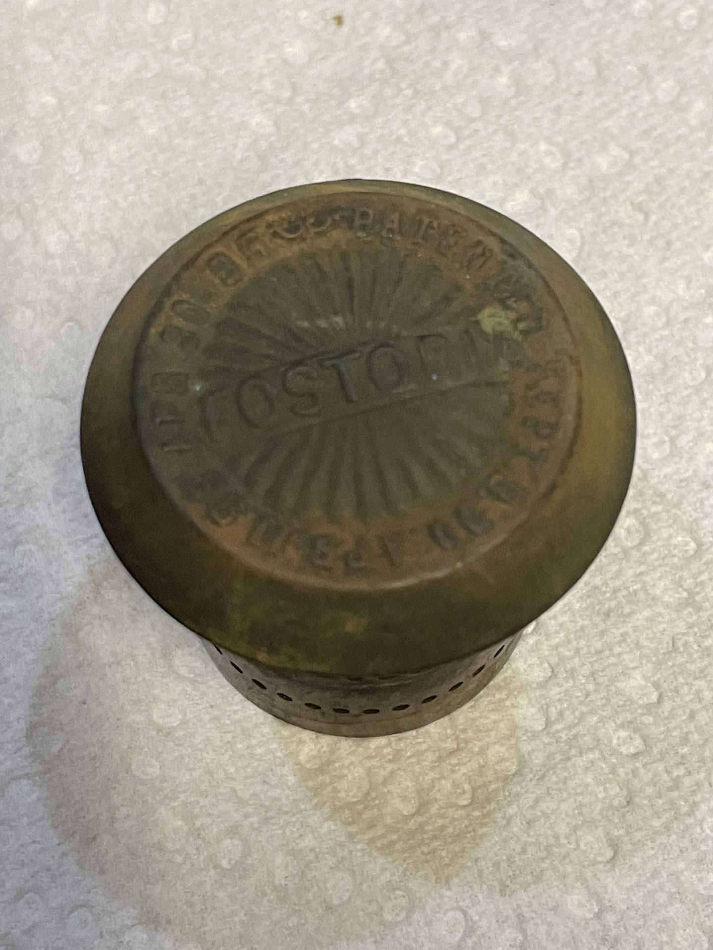 Fostoria Kerosene Lamp Lid