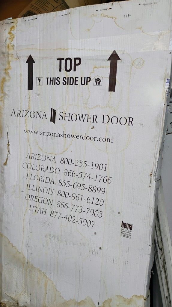 60x56 Showers Tub door Clear Glass , Bronze Dark,$450 Never Install New W/Hardware