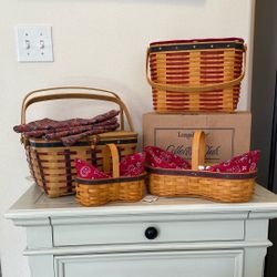 Longaberger Baskets Fourth Of July Set