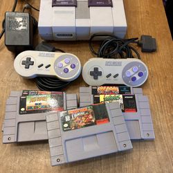 Super Nintendo (SNES) Console Bundle - Tested & Working