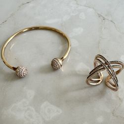 Rose Gold Bracelet & Ring 