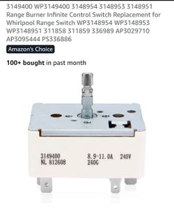 Whirlpool range switch