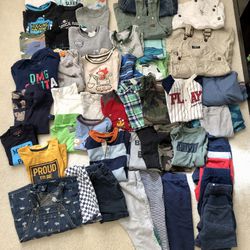 Baby Boy Clothes 12m - 2T Bundle (50pcs)
