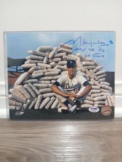 Dodgers- Maury Wills Autographed Photo