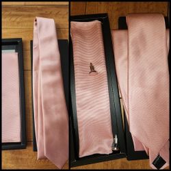 Pair of Men's ties- dusty rose 