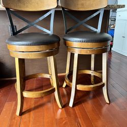 Swivel Bar Stools - Set of 2