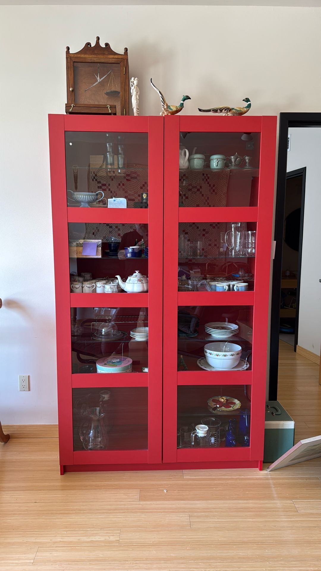 Red Dish Cabinet