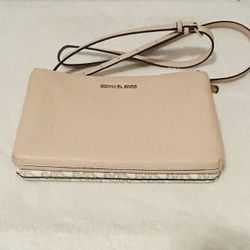 MICHAEL Michael Kors Reversible Crossbody Purse Pink White Grey