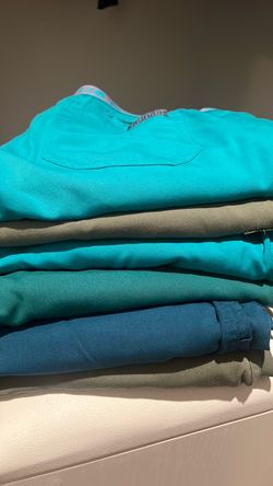 Scrub cargo style pants