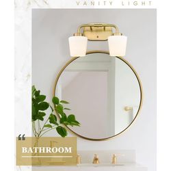 Brand new Brushed Gold Bathroom Vanity Light