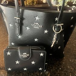 Coach Small Tote Purse And Wallet