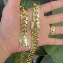 chain bracelet and ring set