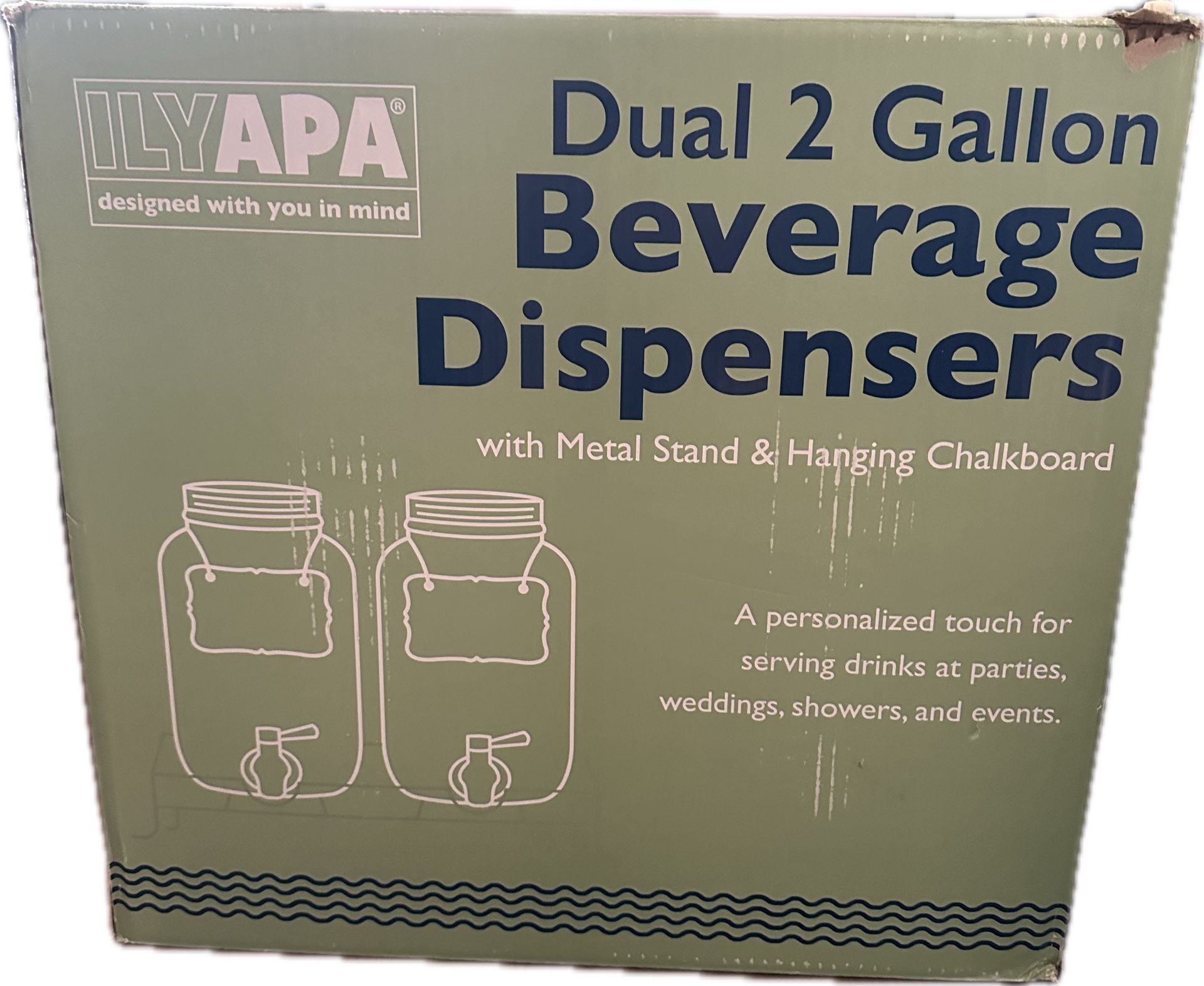 Dual 2 Gallon Beverage Dispenser