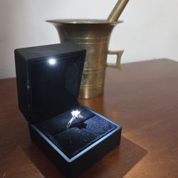 Real Moissanite Diamond Ring 5mm Stone