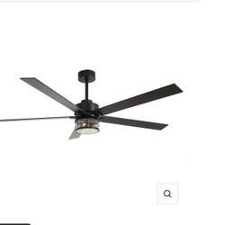 New Parrot Uncle 65” Ceiling Fan with Light & Remote – 6 Speed Reversible DC Motor
