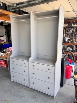 IKEA wardrobe units.