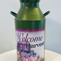 Harvest Art Metal Milk Can