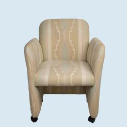 Vintage Postmodern  Upholstered Chiclet Chair 