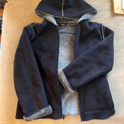 Aero Women’s Suede Jacket With Hoody Size Medium