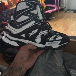BALENCIAGA TRACK HIKE BICOLOR MESH/RUBBER SOLE/NW White In Black