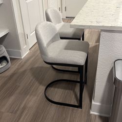 Two Grey Countertop Chair