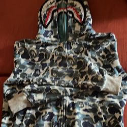 Double Hooded Blue Bape