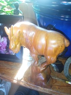 Wooden mountain goat