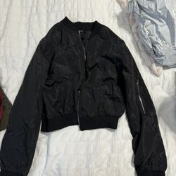 Used Black Bomber Jacket 