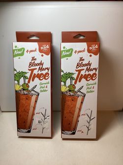 Set of 2 Brand Newin Box Stainless Steel Bloody Mary Trees, 4 in Each Box