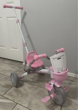 NEW Kkdi 5 in 1 Toddler Bike for 1-5 Year Old, Tricycle with Push Handle , Color Light Wheel