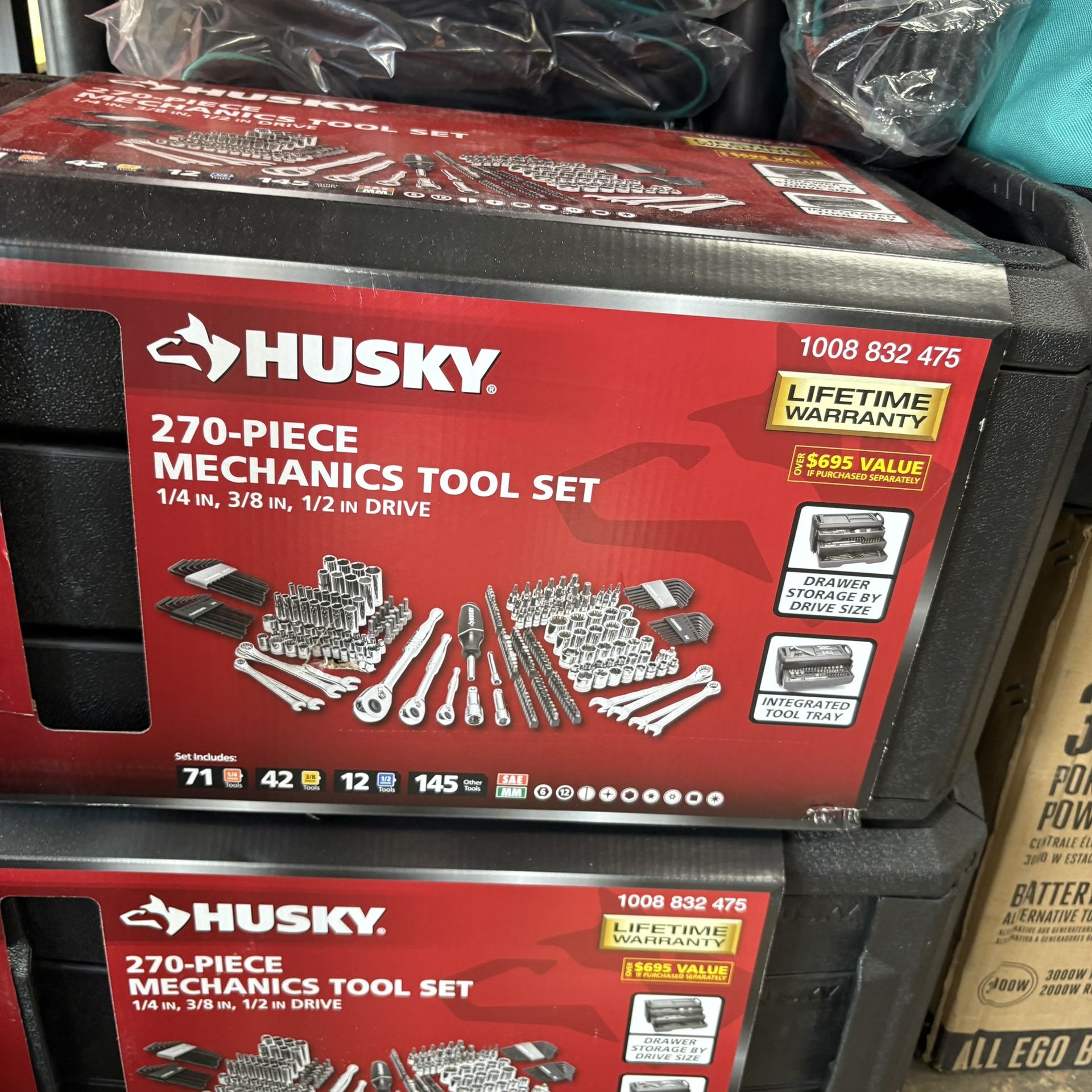 Husky New Mechanical Tool Set 270 Pcs