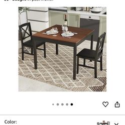 Wooden Kitchen Table & 2 Chairs