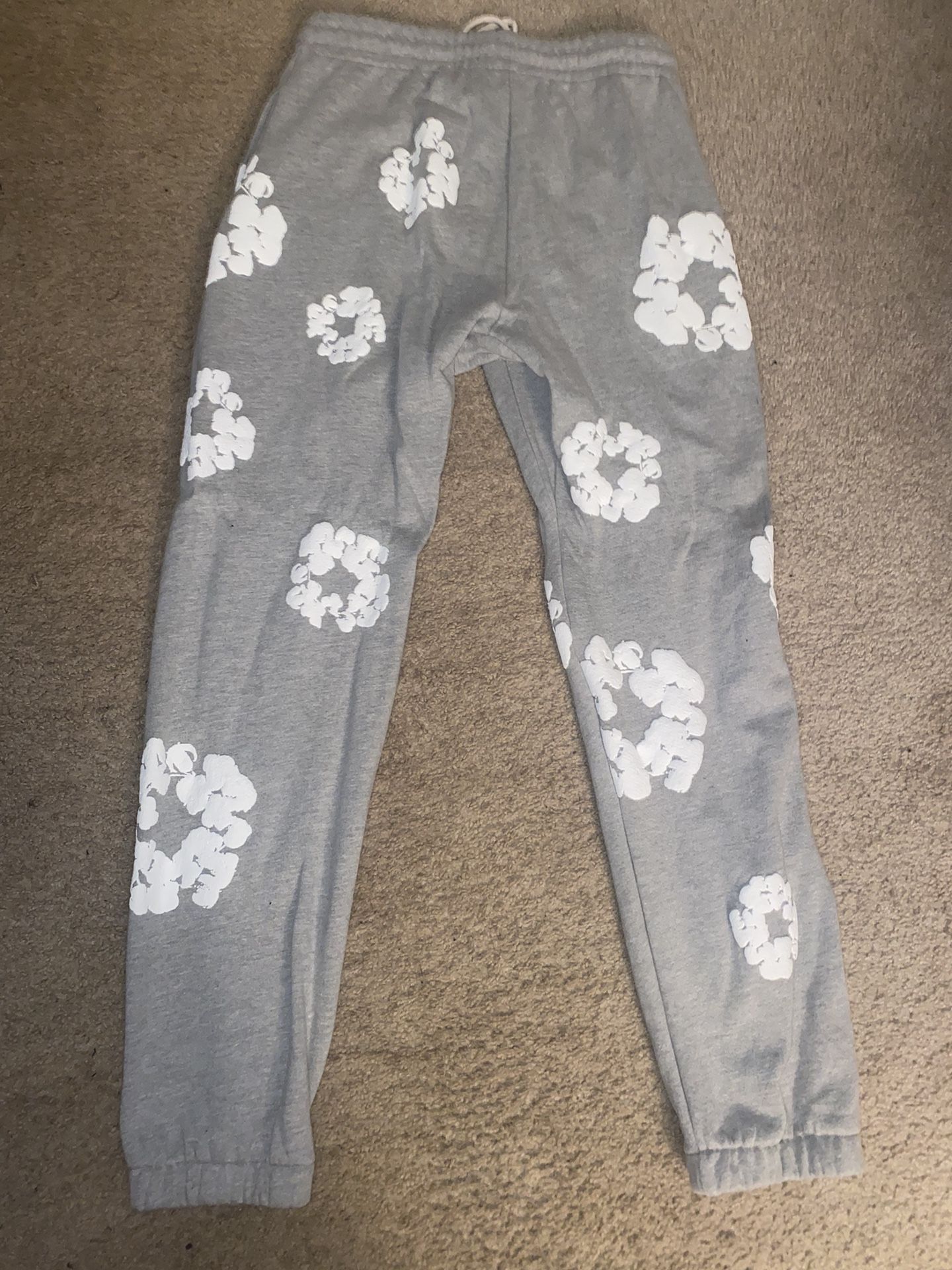 Gray Denim Tear Sweatpants