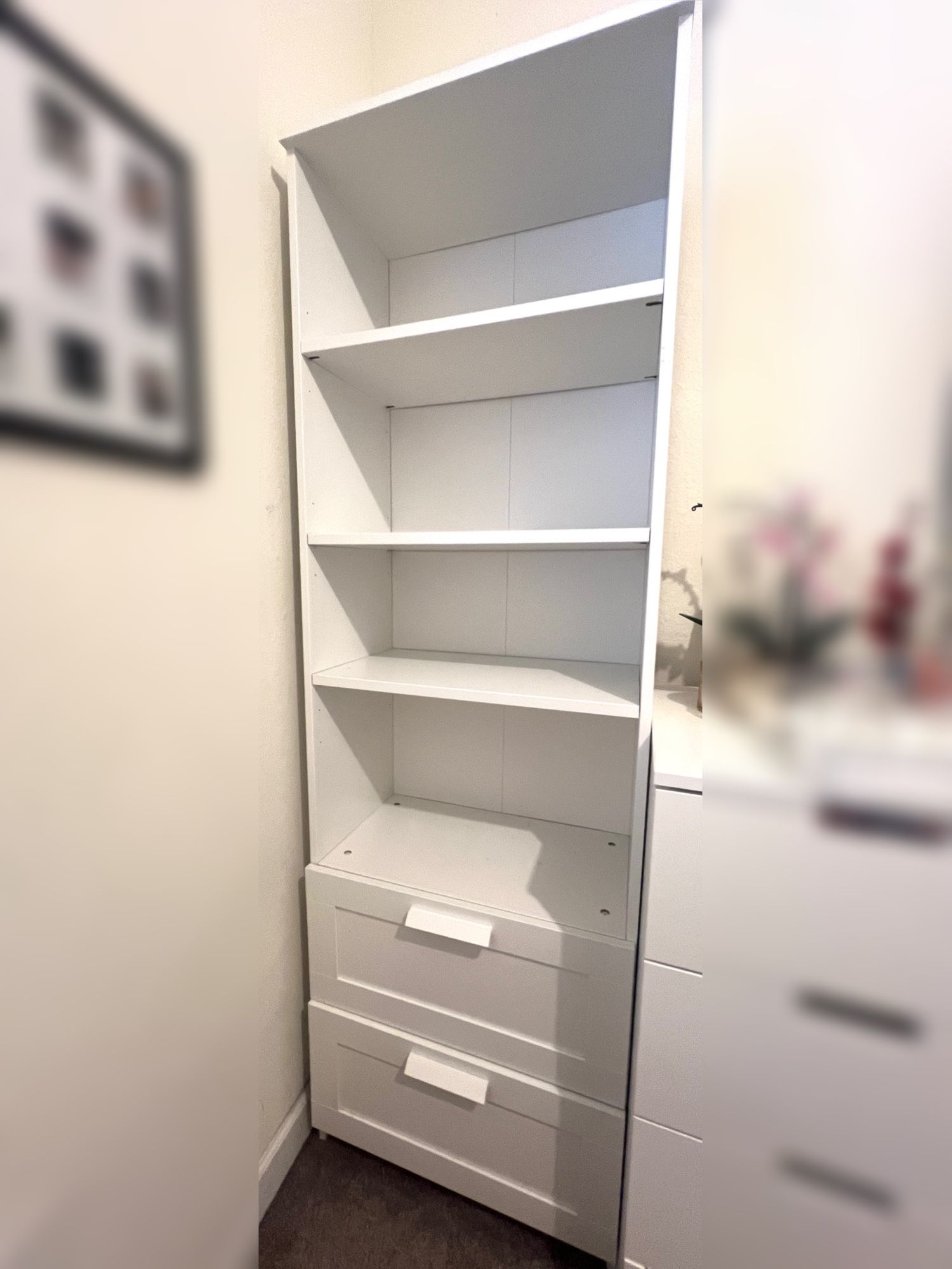 IKEA Bookcase, white, 23 5/8x74 3/4