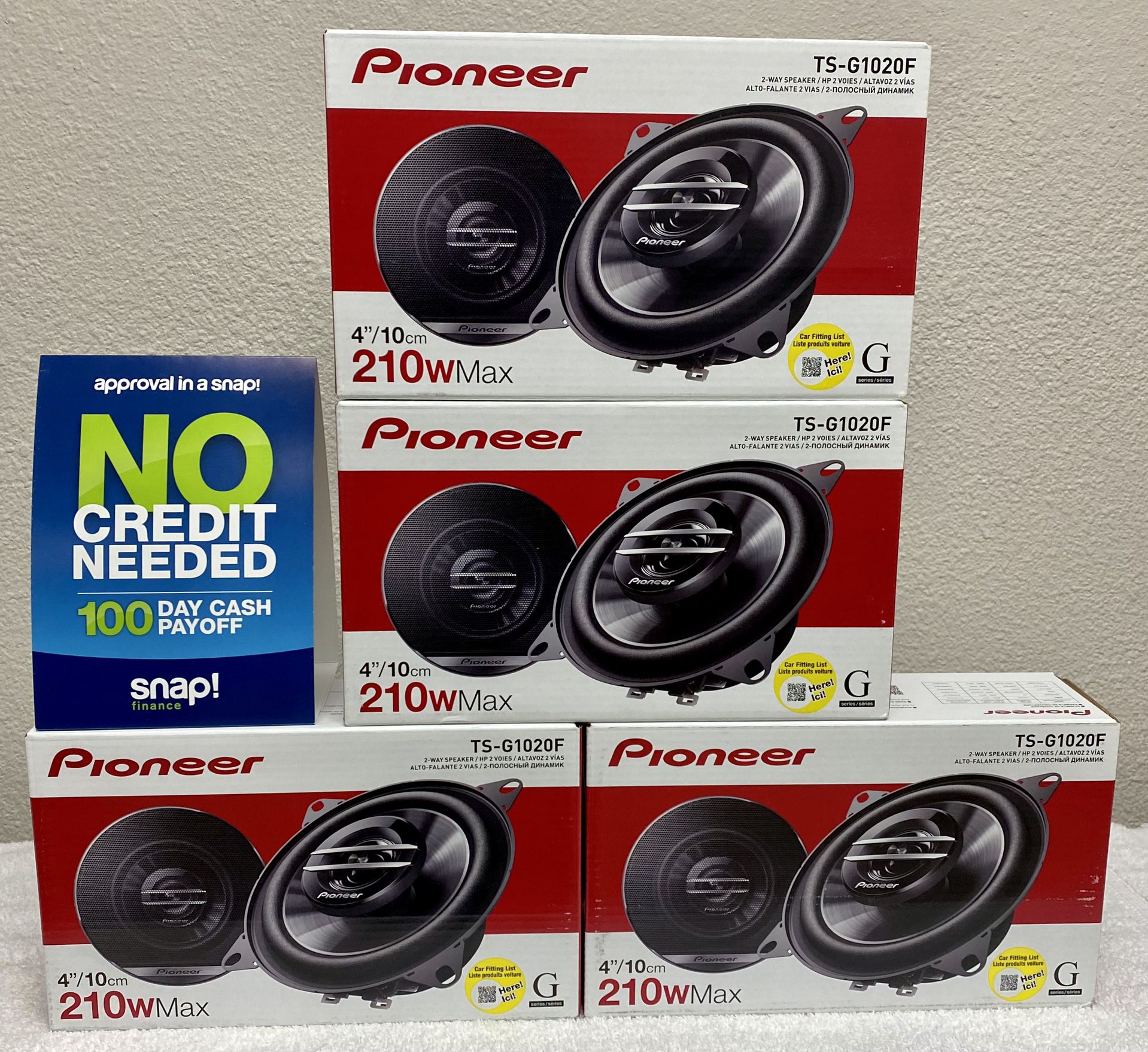 New Pioneer 4” inch 210 Watts Max Car Audio Speakers (pair) No Credit Easy Financing 🔥🔊